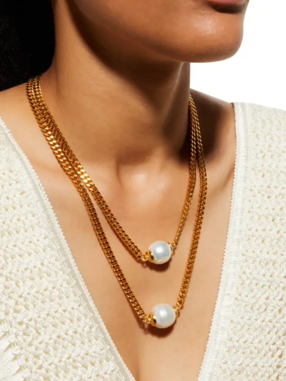 Ben-Amun Double-Strand Pearly Chain Necklace NWT